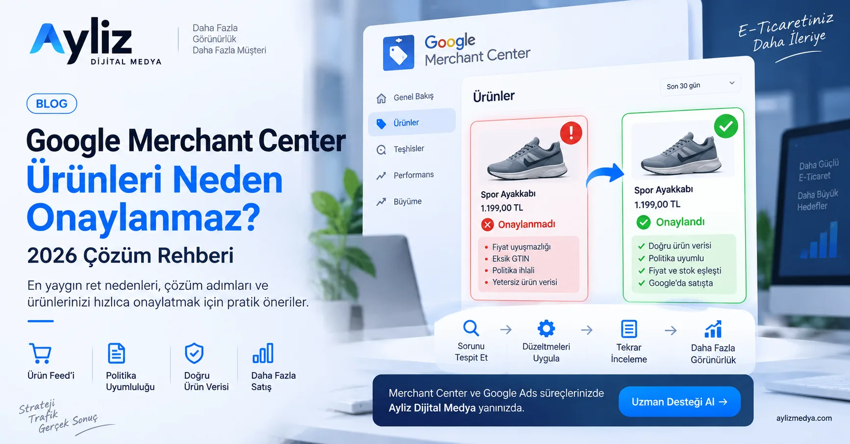 Google Merchant Center Ürünleri Neden Onaylanmaz? 2026 Çözüm Rehberi